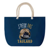 Sac de plage Bleu anse corde J'peux Pas Taulard