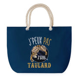 Sac de plage Bleu anse corde J'peux Pas Taulard