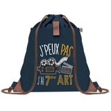 sac a dos bleu coton recycle avec pochette idee cadeau originale pour collegue ami prof ou membre de la famille cadeau mixte noel anniversaire secret santa ou depart au travail sac leger pratique et ecologique design breton moderne