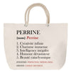 Sac Fête des Mères Mamie Famille Idée Cadeau anniversaire Noël Travail Boulot Métier Départ Retraite Collègue Femme cabas shopping plage