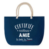 Sac de plage Bleu anse corde Certifiée meilleure Amie