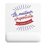 Tapis de souris ergonomique avec repose-poignet, accessoire bureau pour femme et homme, fête des pères, cadeau pas cher, idée cadeau fête des mères, secret santa, départ à la retraite, télétravail et gaming