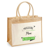 Sac Fête des Mères Mamie MAman Soeur Femme Famille Idée Cadeau anniversaire Noël Travail Boulot Métier Départ Retraite Collègue Femme cabas shopping plage
