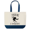 Sac de shopping bleu J'peux pas Saute de Haies
