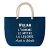 Sac de plage Bleu anse corde William Retraite