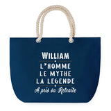 Sac de plage Bleu anse corde William Retraite