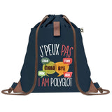 sac a dos bleu coton recycle avec pochette idee cadeau originale pour collegue ami prof ou membre de la famille cadeau mixte noel anniversaire secret santa ou depart au travail sac leger pratique et ecologique design breton moderne
