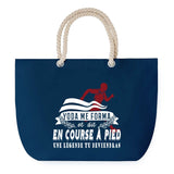 Sac de plage Bleu anse corde Course à Pied Légende Humour Geek