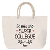 Sac Fête des Mères Mamie Famille Idée Cadeau anniversaire Noël Travail Boulot Métier Départ Retraite Collègue Femme cabas shopping plage