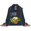 sac a dos bleu coton recycle avec pochette idee cadeau originale pour collegue ami prof ou membre de la famille cadeau mixte noel anniversaire secret santa ou depart au travail sac leger pratique et ecologique design breton moderne
