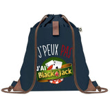 sac a dos bleu coton recycle avec pochette idee cadeau originale pour collegue ami prof ou membre de la famille cadeau mixte noel anniversaire secret santa ou depart au travail sac leger pratique et ecologique design breton moderne
