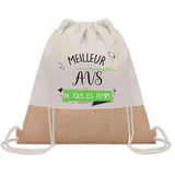 Sac Fête des Pères Papi Papa Cadeau anniversaire Noël Travail Boulot Métier Départ Retraite Collègue Homme cabas shopping plage