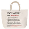 Sac Fête des Mères Mamie Famille Idée Cadeau anniversaire Noël Travail Boulot Métier Départ Retraite Collègue Femme cabas shopping plage