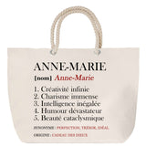 Sac Fête des Mères Mamie Famille Idée Cadeau anniversaire Noël Travail Boulot Métier Départ Retraite Collègue Femme cabas shopping plage