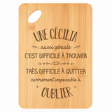 Planche bambou gravée personnalisée femme idée cadeau Fête des Mères apéro 30×20 prénom cuisine plateau fromage anniversaire noel maman mamie