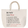 Sac Fête des Mères Mamie Famille Idée Cadeau anniversaire Noël Travail Boulot Métier Départ Retraite Collègue Femme cabas shopping plage