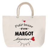 Sac Fête des Mères Mamie Famille Idée Cadeau anniversaire Noël Travail Boulot Métier Départ Retraite Collègue Femme cabas shopping plage