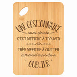 Planche bambou gravée personnalisée femme idée cadeau Fête des Mères apéro 30×20 prénom cuisine plateau fromage anniversaire noel maman mamie