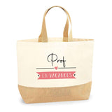 Sac Jute Fête des Mères Fêtes des Pères Mamie Papi Famille Idée Cadeau anniversaire Noël Travail Boulot Métier Départ Retraite Collègue Femme Homme