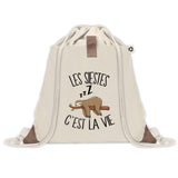 Sac à dos avec pochette Sieste c'est la Vie