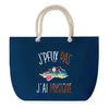 Sac de plage Bleu anse corde J'peux Pas Musique