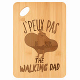 Planche bambou gravée personnalisée femme homme idée cadeau Fête des Mères Fête des Pères apéro papa maman prénom cuisine plateau fromage
