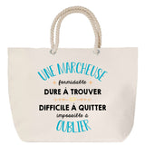 Sac Fête des Mères Mamie Famille Idée Cadeau anniversaire Noël Travail Boulot Métier Départ Retraite Collègue Femme cabas shopping plage