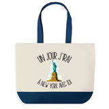 Sac de shopping bleu New York Avec Toi c'est la Vie
