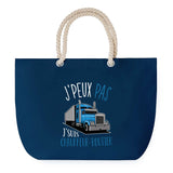 Sac de plage Bleu anse corde J'peux Pas Chauffeur-Routier