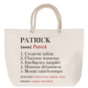 Sac Fête des Mères Mamie Famille Idée Cadeau anniversaire Noël Travail Boulot Métier Départ Retraite Collègue Femme cabas shopping plage