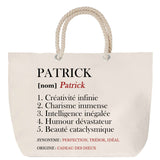 Sac Fête des Mères Mamie Famille Idée Cadeau anniversaire Noël Travail Boulot Métier Départ Retraite Collègue Femme cabas shopping plage