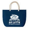 Sac de plage Bleu anse corde Lutte Légende Humour Geek