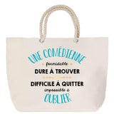 Sac Fête des Mères Mamie Famille Idée Cadeau anniversaire Noël Travail Boulot Métier Départ Retraite Collègue Femme cabas shopping plage