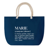 Sac de plage Bleu anse corde Marie Définition Femme