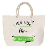 Sac Fête des Mères Mamie Famille Idée Cadeau anniversaire Noël Travail Boulot Métier Départ Retraite Collègue Femme cabas shopping plage