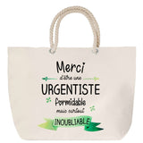 Sac Fête des Mères Mamie Famille Idée Cadeau anniversaire Noël Travail Boulot Métier Départ Retraite Collègue Femme cabas shopping plage