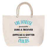 Sac Fête des Mères Mamie Famille Idée Cadeau anniversaire Noël Travail Boulot Métier Départ Retraite Collègue Femme cabas shopping plage