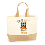 Sac Jute Fête des Mères Fêtes des Pères Mamie Papi Famille Idée Cadeau anniversaire Noël Travail Boulot Métier Départ Retraite Collègue Femme Homme