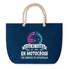 Sac de plage Bleu anse corde Motocross Légende Humour Geek
