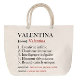 Sac Fête des Mères Mamie Famille Idée Cadeau anniversaire Noël Travail Boulot Métier Départ Retraite Collègue Femme cabas shopping plage