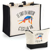 Cabas homme ou femme sac plage ou shopping tote bag pochette trousse Idée cadeau original pour anniversaire Noël travail départ retraite collègue famille fete des mères fetes des pères papa maman mamie papi