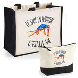 Cabas homme ou femme sac plage ou shopping tote bag pochette trousse Idée cadeau original pour anniversaire Noël travail départ retraite collègue famille fete des mères fetes des pères papa maman mamie papi