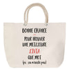 Sac Fête des Mères Mamie Famille Idée Cadeau anniversaire Noël Travail Boulot Métier Départ Retraite Collègue Femme cabas shopping plage