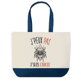 Sac de shopping bleu J'peux pas Signe Cancer