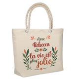 Sac Fête des Mères Mamie Famille Idée Cadeau anniversaire Noël Travail Boulot Métier Départ Retraite Collègue Femme cabas shopping plage