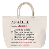 Sac Fête des Mères Mamie Famille Idée Cadeau anniversaire Noël Travail Boulot Métier Départ Retraite Collègue Femme cabas shopping plage