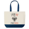 Sac de shopping bleu J'peux pas Signe Taureau