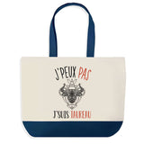 Sac de shopping bleu J'peux pas Signe Taureau