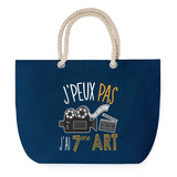 Sac de plage Bleu anse corde J'peux Pas 7ème Art