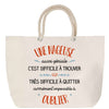 Sac Fête des Mères Mamie Famille Idée Cadeau anniversaire Noël Travail Boulot Métier Départ Retraite Collègue Femme cabas shopping plage